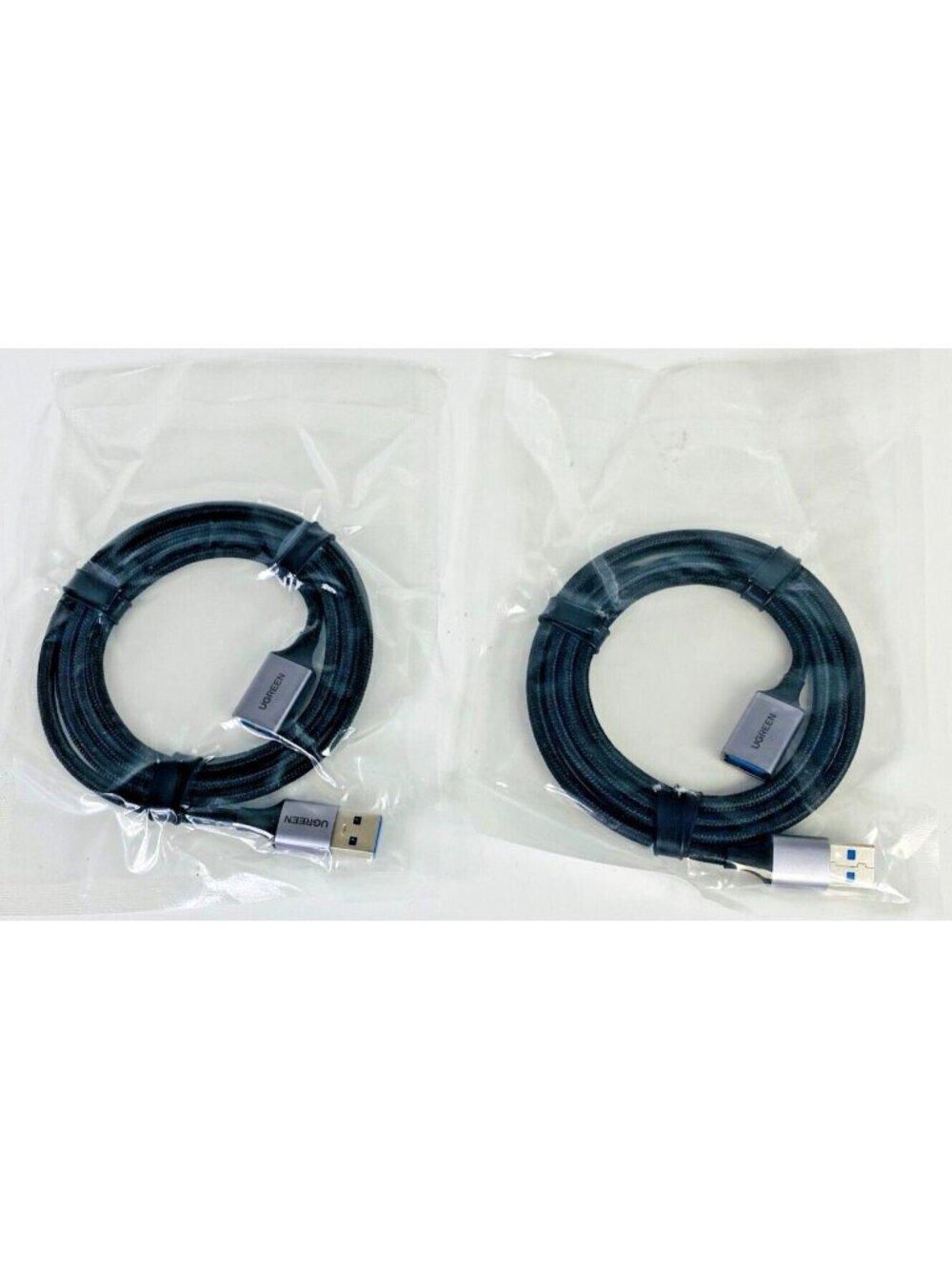 Ugreen USB 3.0 Male To Female Extension Cable 3ft Nylon Braided 2-Pack New